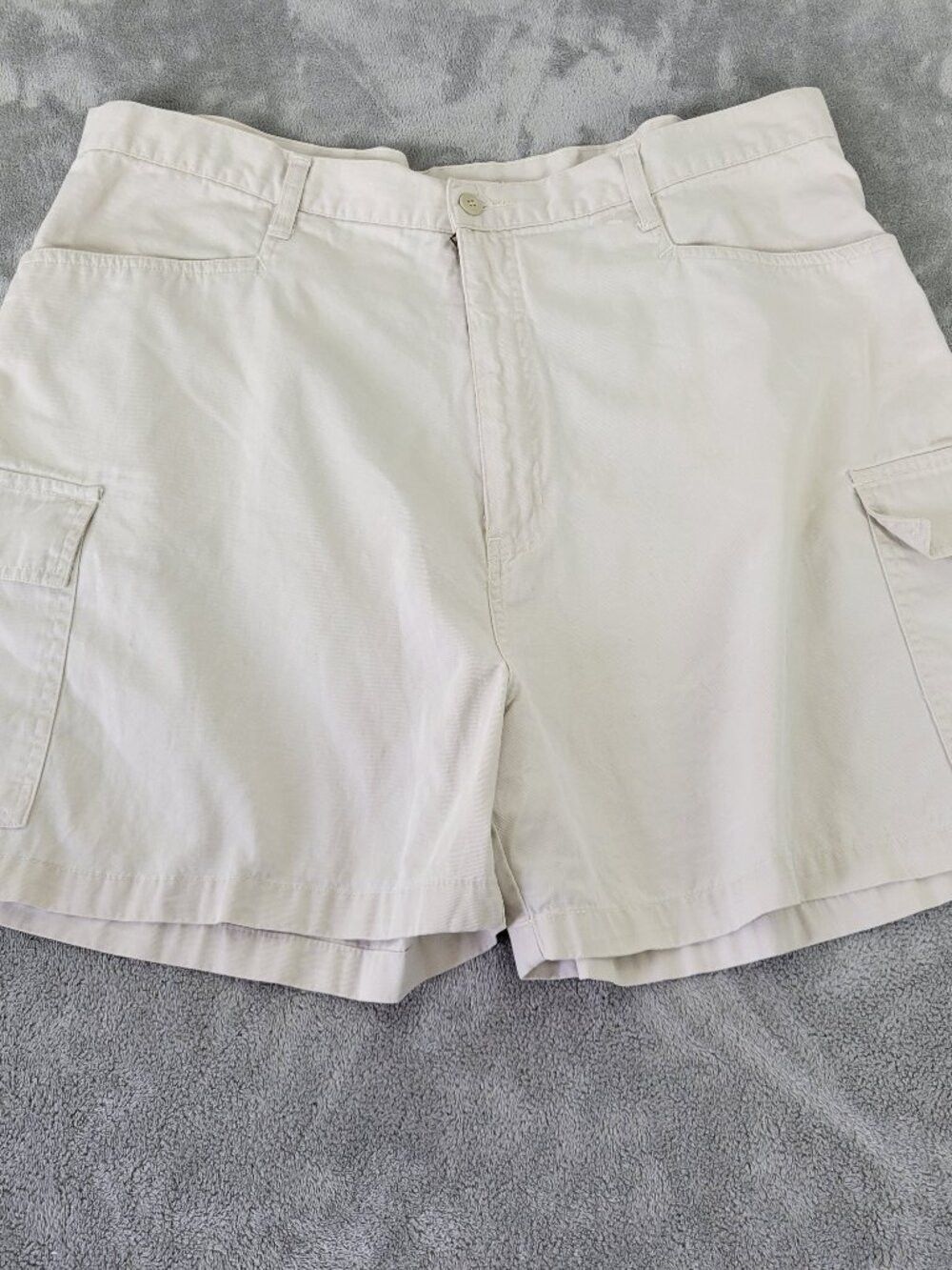 Cherokee Women's Off White Denim Shorts Size 22W 100% Cotton Casual WHI5E